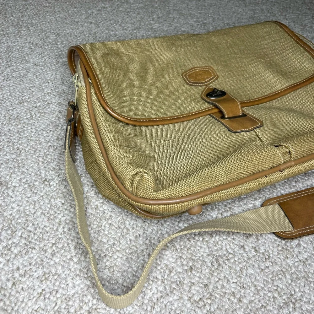 Jaguar California canvas and leather messenger bag